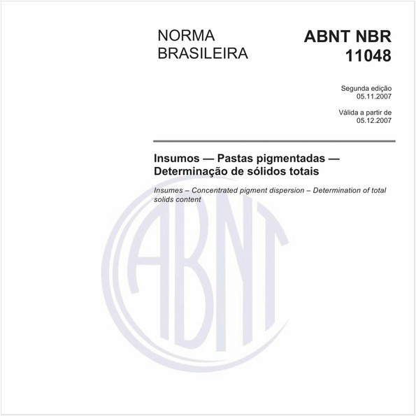 Insumos - Pastas pigmentadas - Determinação de sólidos totais