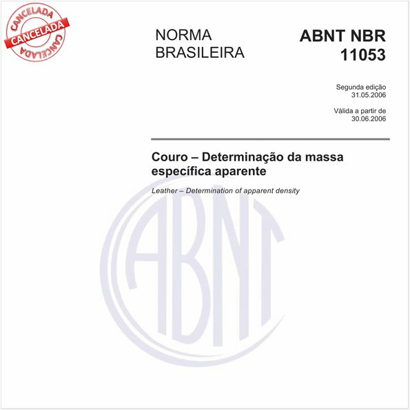 Couro - Determinação da massa específica aparente