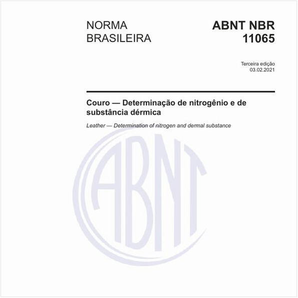 Couro - Determinação de nitrogênio e de substância dérmica