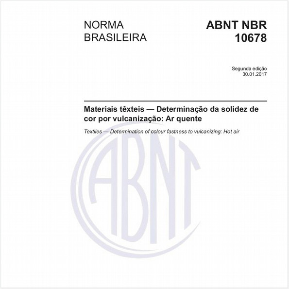 Materiais têxteis — Determinação da solidez de cor por vulcanização: Ar quente