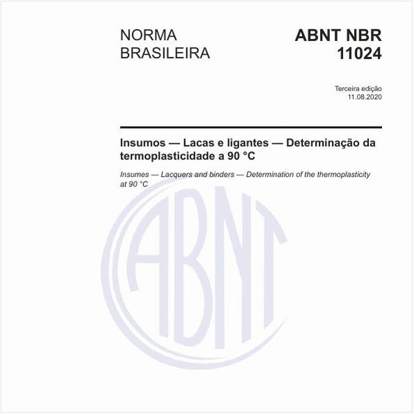 Insumos — Lacas e ligantes — Determinação da termoplasticidade a 90 °C