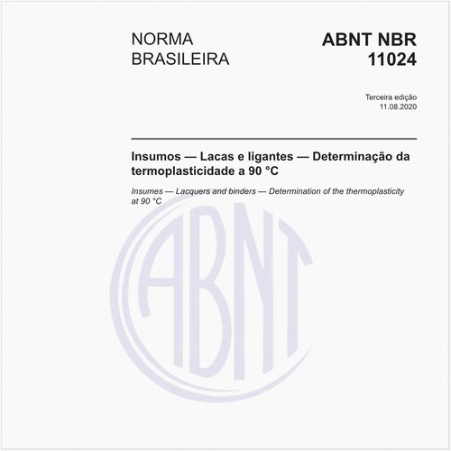 Insumos — Lacas e ligantes — Determinação da termoplasticidade a 90 °C