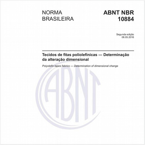 Tecidos de fitas poliolefínicas - Determinação da alteração dimensional