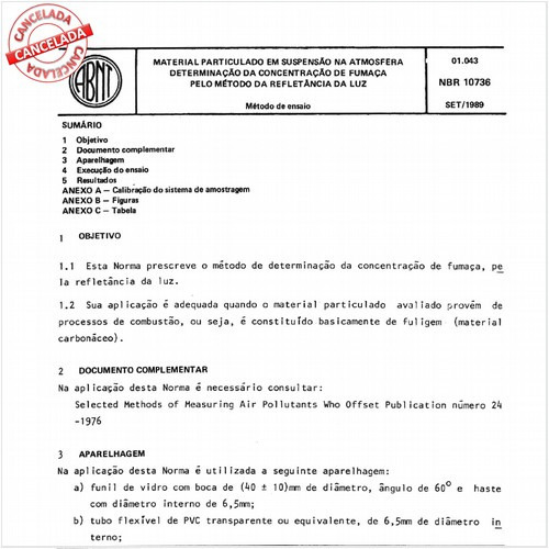 Material particulado em suspensão na atmosfera - Determinação da concentração de fumaça pelo método da refletância da luz