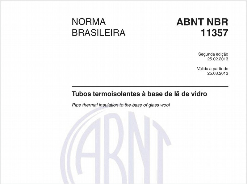 Tubos termoisolantes à base de lã de vidro