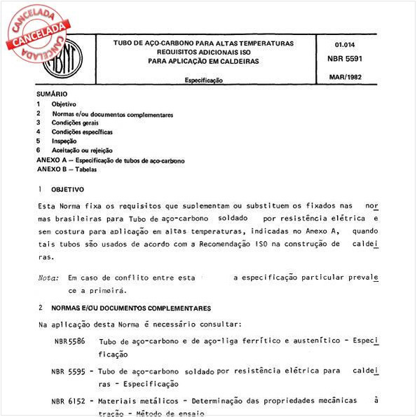 Tubo de aço-carbono para altas temperaturas - Requisitos adicionais ISO para aplicação em caldeiras