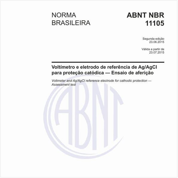 Voltímetro e eletrodo de referência de Ag/AgCI para proteção catódica - Ensaio de aferição
