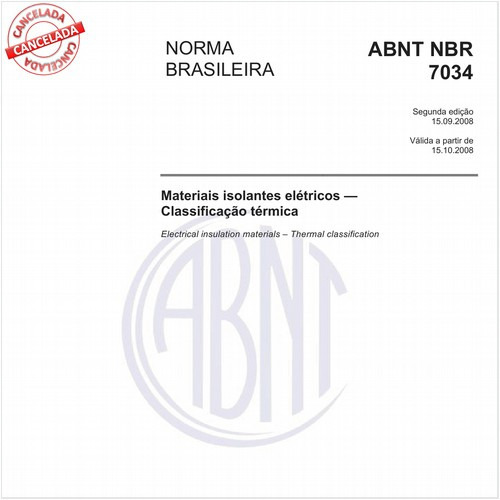 Materiais isolantes elétricos - Classificação térmica 