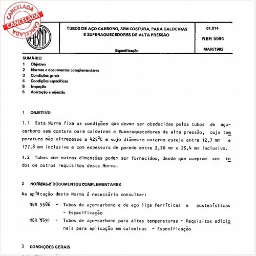 Tubos de aço-carbono, sem costura, para caldeiras e superaquecedores de alta pressão
