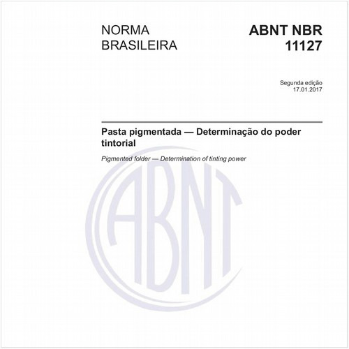 Pasta pigmentada - Determinação do poder tintorial