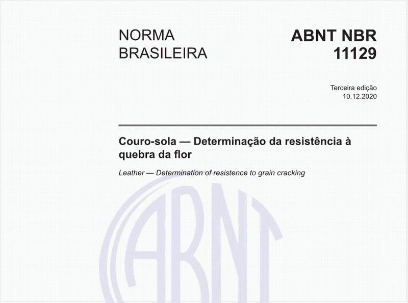 Couro-sola - Determinação da resistência à quebra da flor