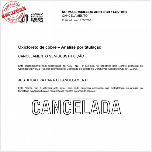 Oxicloreto de cobre - Análise por titulação