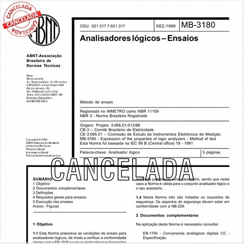 Analisadores lógicos - Ensaios