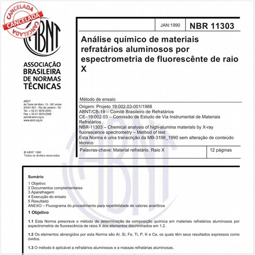 Análise química de materiais refratários aluminosos por espectrometria de fluorescência de raios X