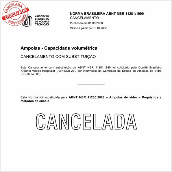 Ampolas - Capacidade volumétrica