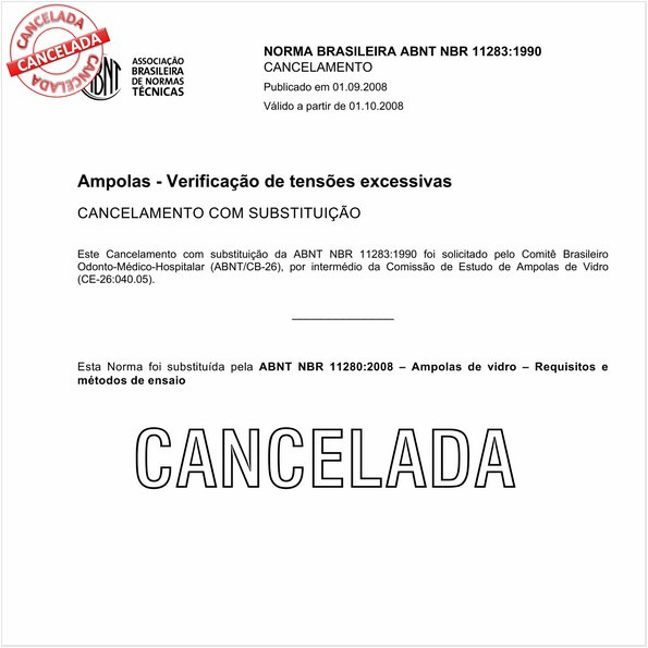Ampolas - Verificação de tensões excessivas