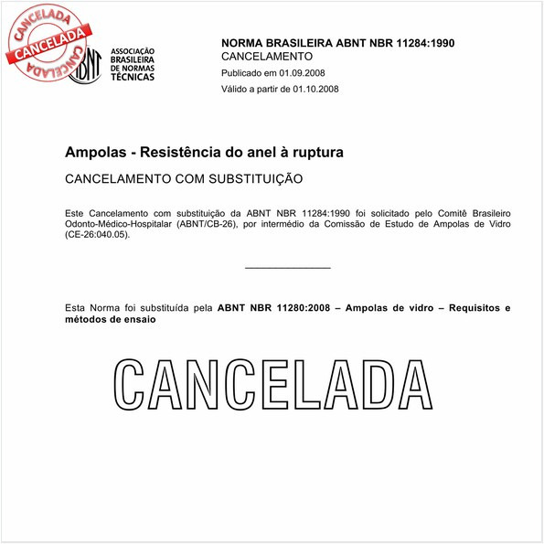 Ampolas - Resistência do anel à ruptura