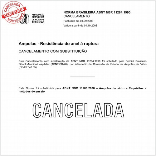 Ampolas - Resistência do anel à ruptura