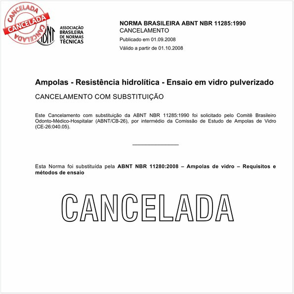 Ampolas - Resistência hidrolítica - Ensaio em vidro pulverizado