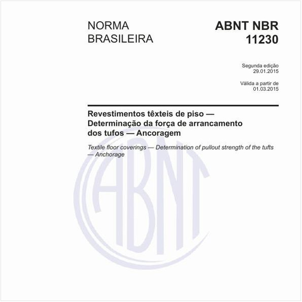 Revestimentos têxteis de piso - Determinação da força de arrancamento dos tufos - Ancoragem