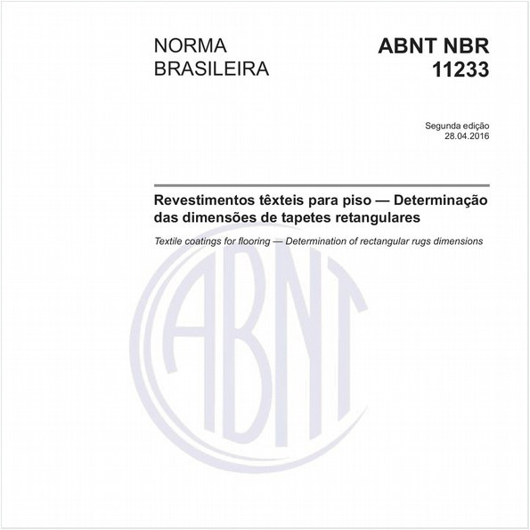Revestimentos têxteis para piso — Determinação das dimensões de tapetes retangulares