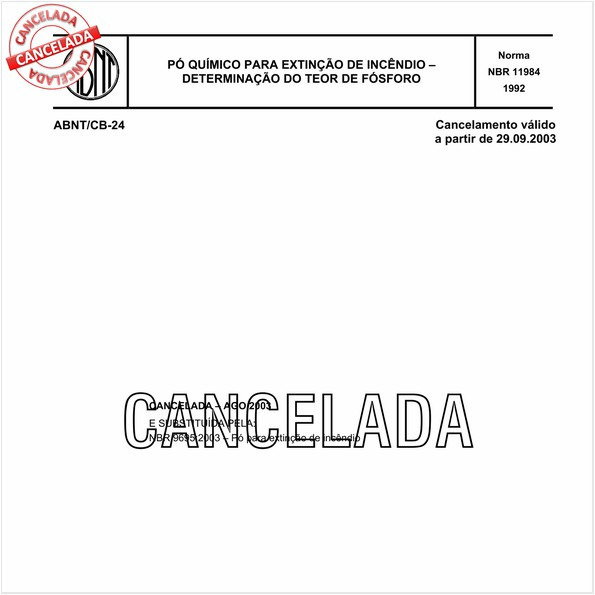 Pó para extinção de incêndio - Determinação do teor de fósforo