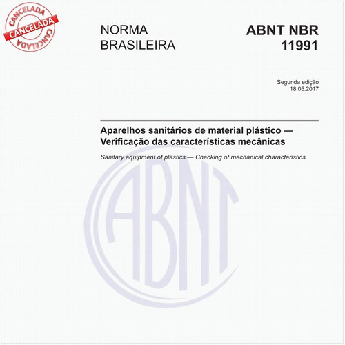 Aparelhos sanitários de material plástico - Verificação das características mecânicas