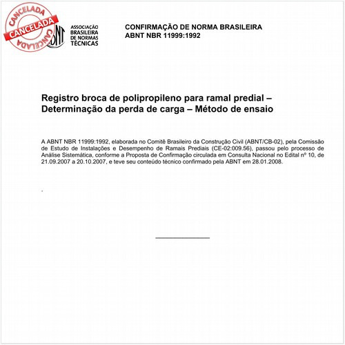 Registro broca de polipropileno para ramal predial - Determinação da perda de carga