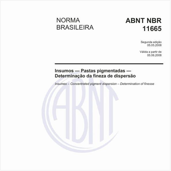 Insumos - Pastas pigmentadas - Determinação da fineza de dispersão