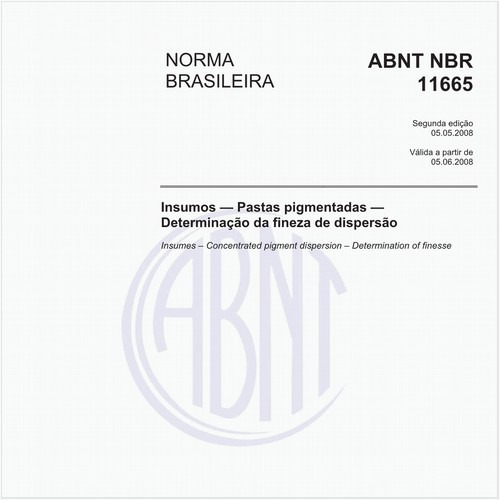 Insumos - Pastas pigmentadas - Determinação da fineza de dispersão