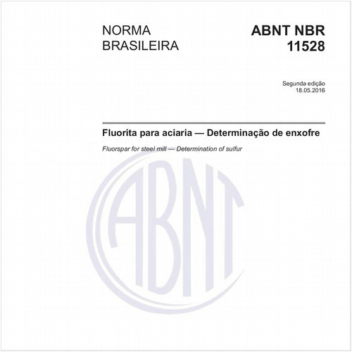 Fluorita para aciaria - Determinação de enxofre