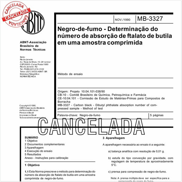 Negro-de-fumo - Determinação do número de absorção de ftalato de butila em uma amostra comprimida