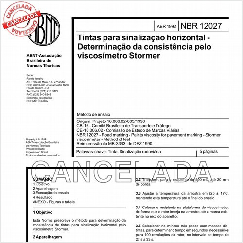 Tintas para sinalização horizontal - Determinação da consistência pelo viscosímetro Stormer
