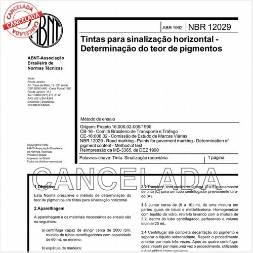 Tintas para sinalização horizontal - Determinação do teor de pigmentos