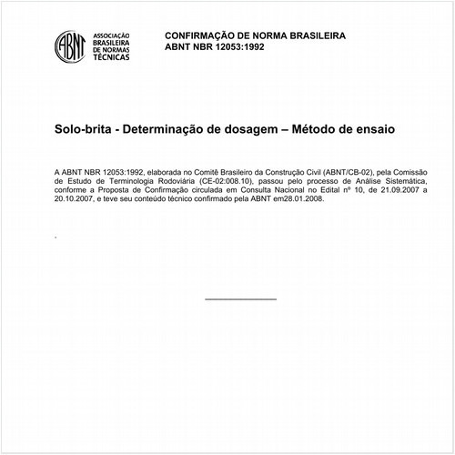 Solo-brita - Determinação de dosagem - Metodo de ensaio