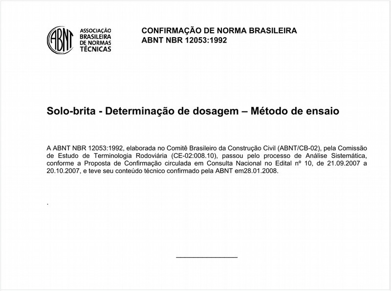 Solo-brita - Determinação de dosagem - Metodo de ensaio