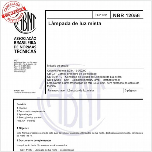 Lâmpada de luz mista