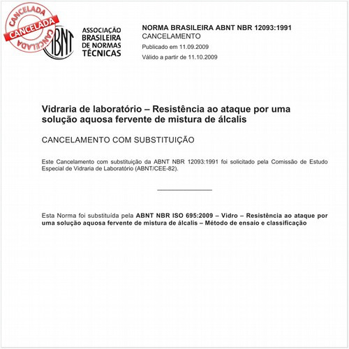 Vidraria de laboratório - Resistência ao ataque por uma solução aquosa fervente de mistura de álcalis