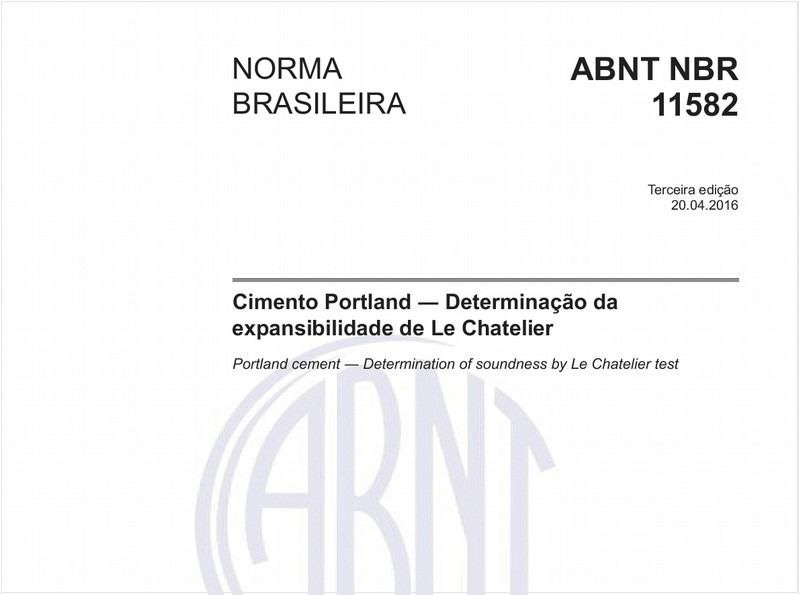 Cimento Portland - Determinação da expansibilidade Le Chatelier