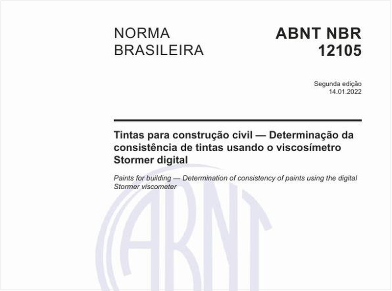 Tintas para construção civil — Determinação da consistência de tintas usando o viscosímetro Stormer digital