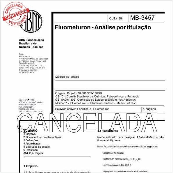 Fluometuron - Análise por titulação