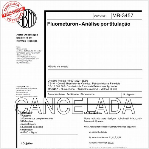 Fluometuron - Análise por titulação