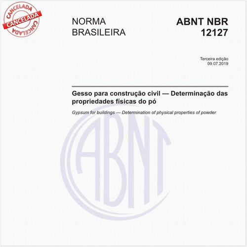 Gesso para construção civil — Determinação das propriedades físicas do pó