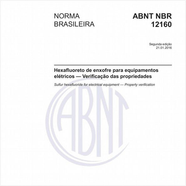 NBR12160 de 01/2016