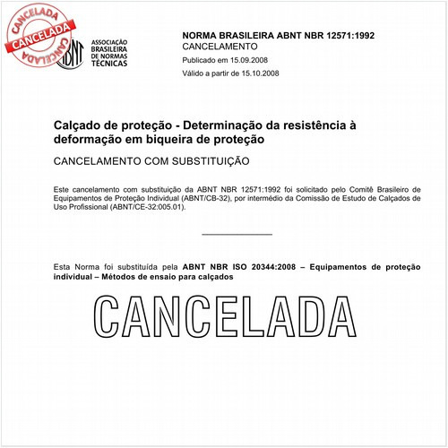 Calçado de proteção - Determinação da resistência à deformação em biqueira de proteção