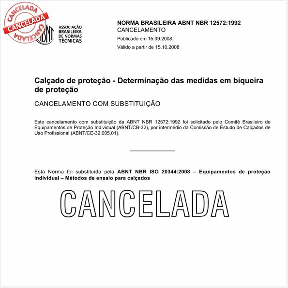 Calçado de proteção - Determinação das medidas em biqueira de proteção