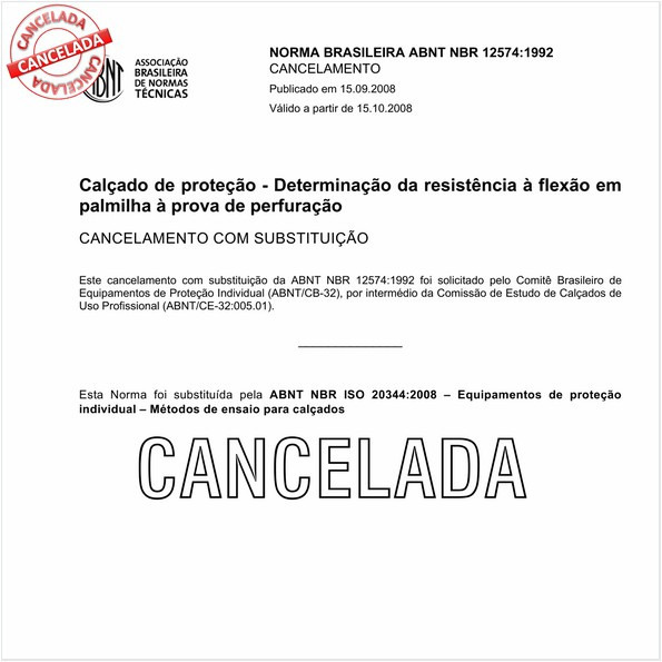 Calçado de proteção - Determinação da resistência à flexão em palmilha à prova de perfuração
