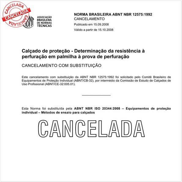 Calçado de proteção - Determinação da resistência à perfuração em palmilha à prova de perfuração