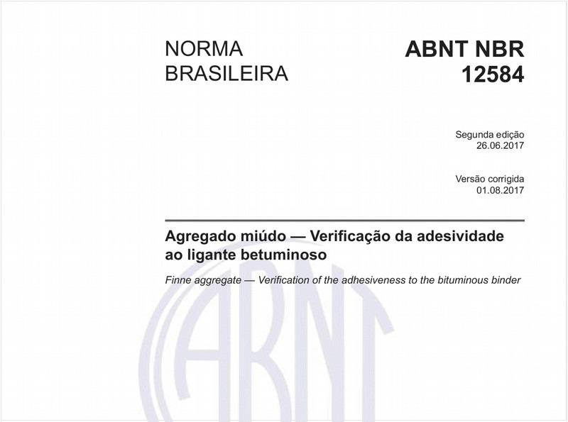 Agregado miúdo - Verificação da adesividade ao ligante betuminoso