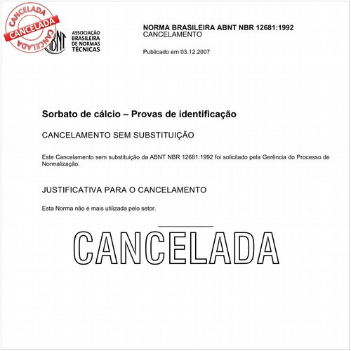 Sorbato de cálcio - Provas de identificação